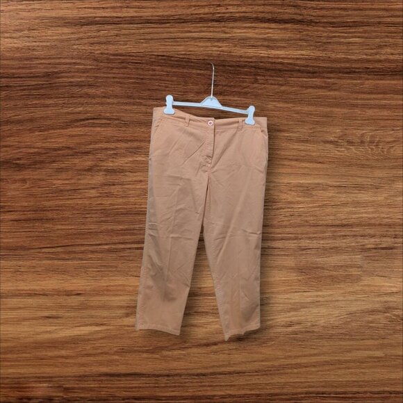 Crown & Ivy Curvy Fit Peach Cropped Pants 16W Womens Cotton/Spandex - Picture 3 of 10